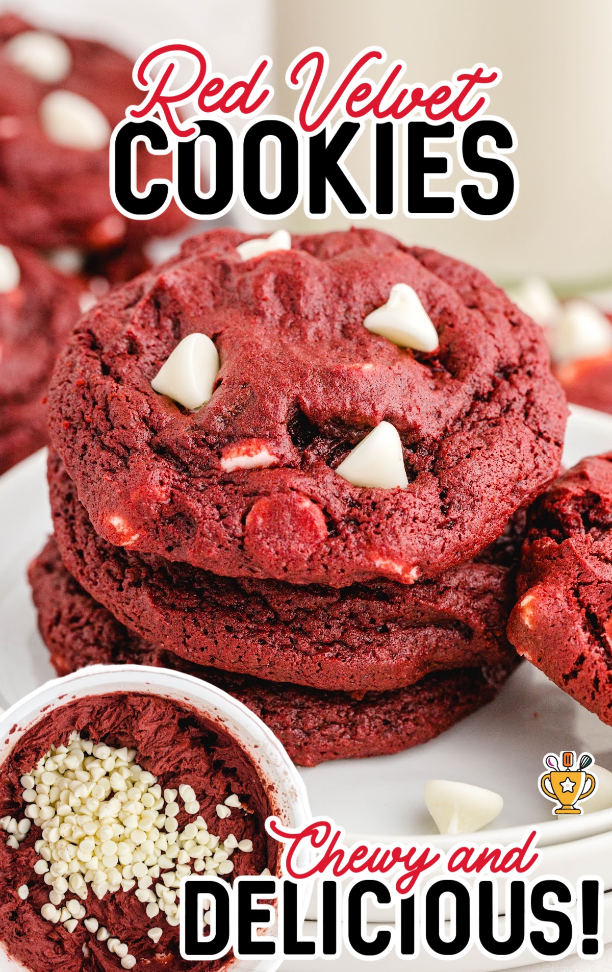 Red Velvet Cookies on a plate