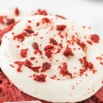 a Red Velvet Cream Cheese Cookie