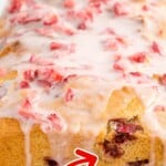 Strawberry Bread on a wooden board