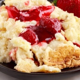 Strawberry Cheesecake on a plate