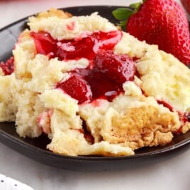 Strawberry Cheesecake on a plate