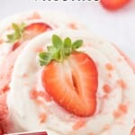 a Strawberry Cookie with Cream Cheese Frosting