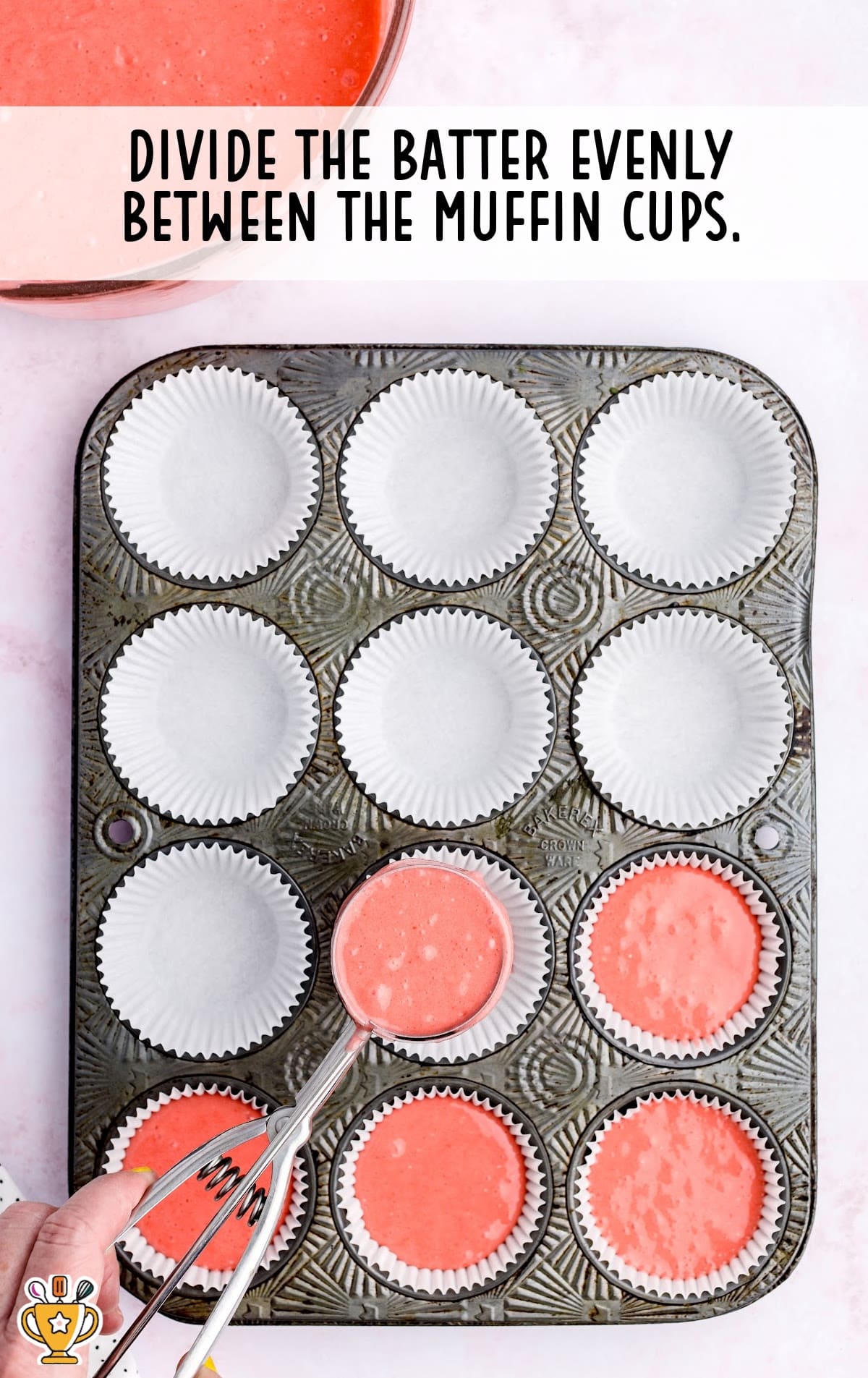 batter added in muffin cups