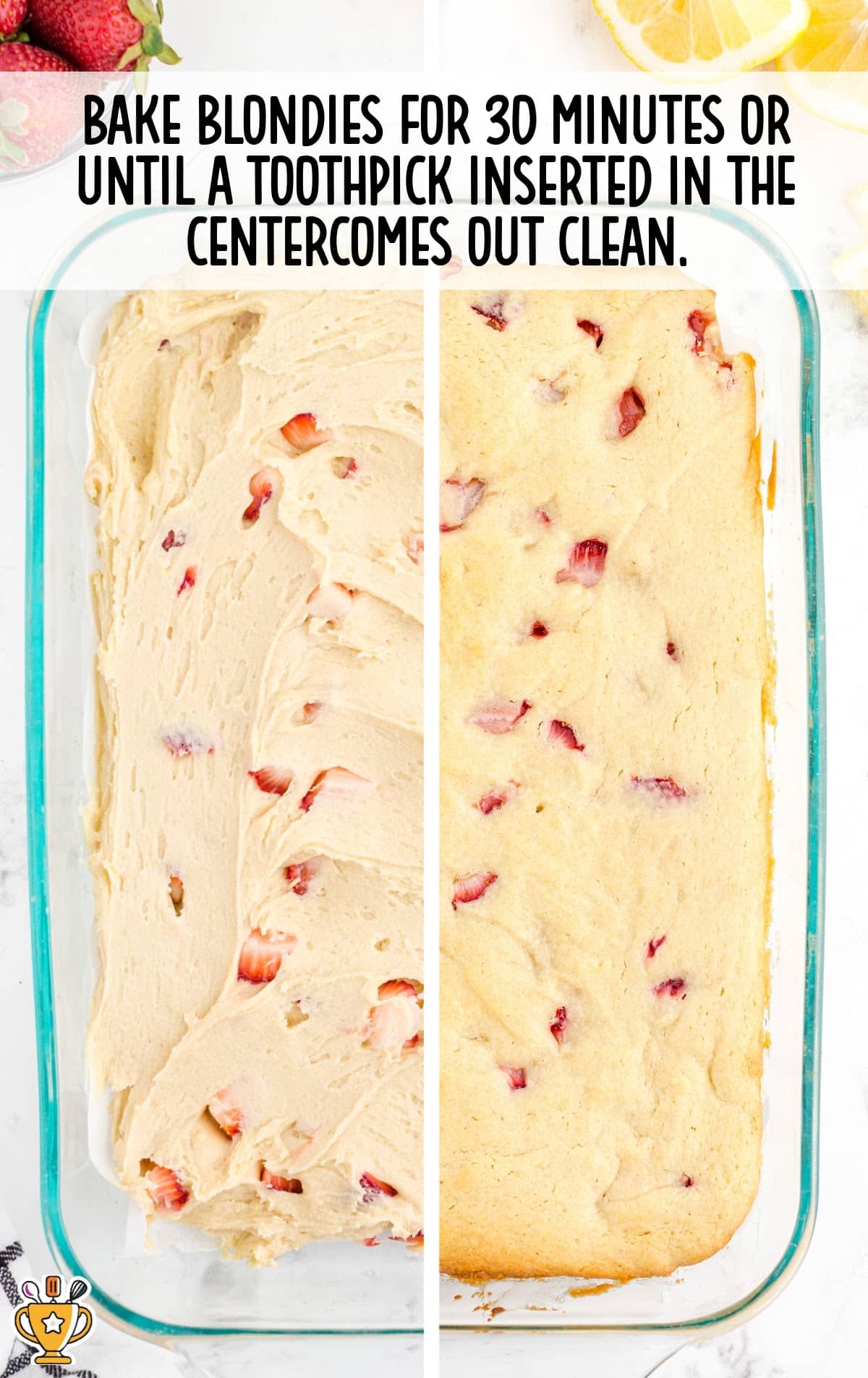Strawberry Lemon Blondies
