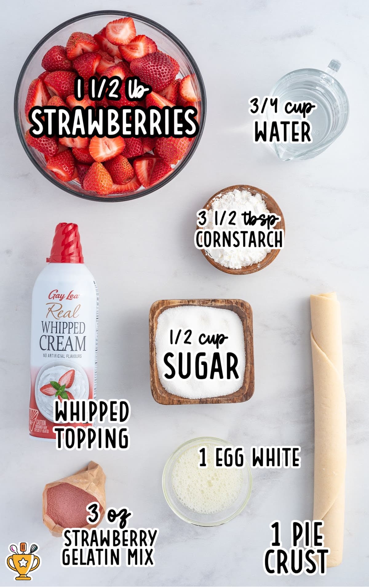 ingredients for making Strawberry Pie