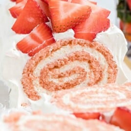 a Strawberry Roll Cake