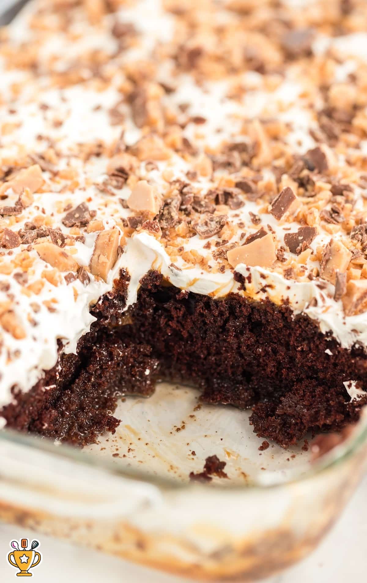 Better Than Anything Cake in a baking dish