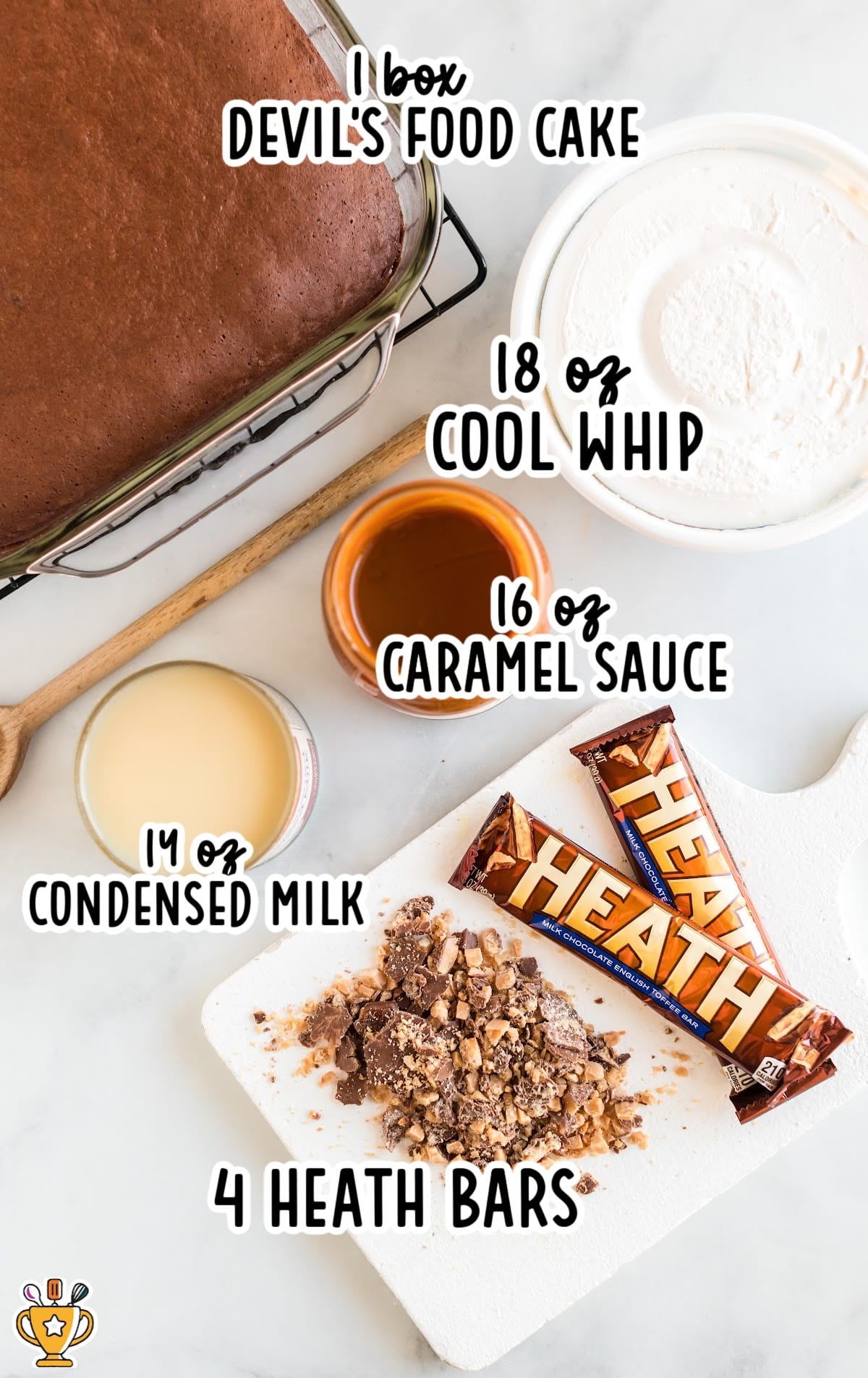 ingredients for making Better Than Anything Cake