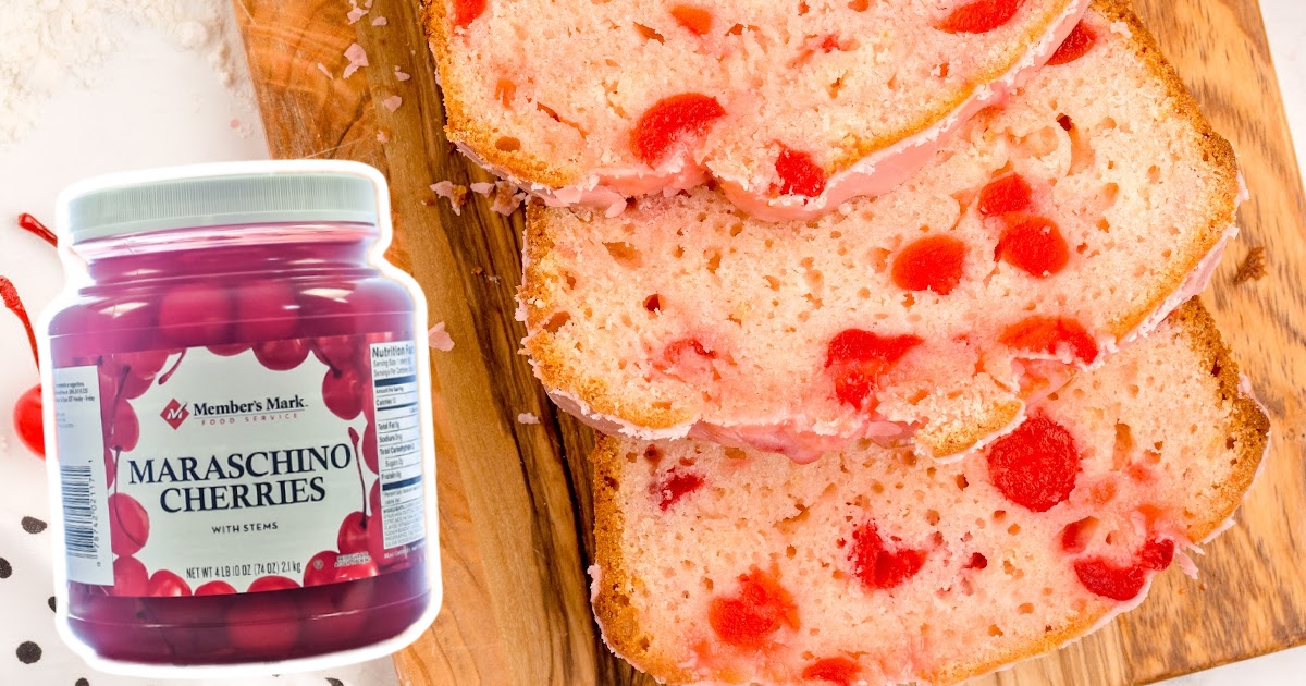 slices of Cherry Bread on a wooden board