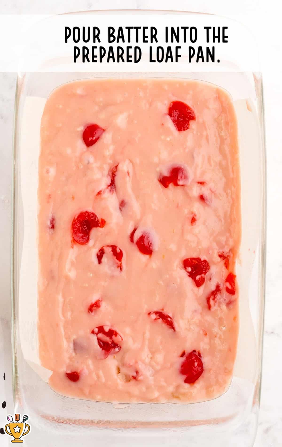 batter poured into the loaf pan