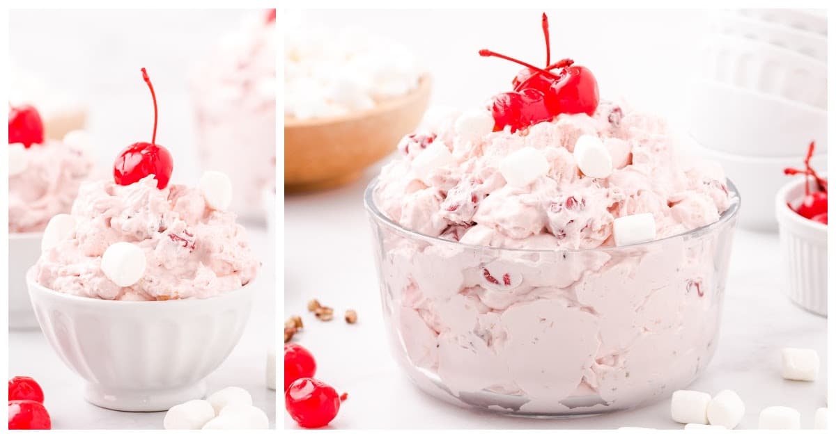 Cherry Fluff in bowls