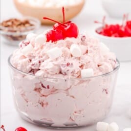 Cherry Fluff in a bowl