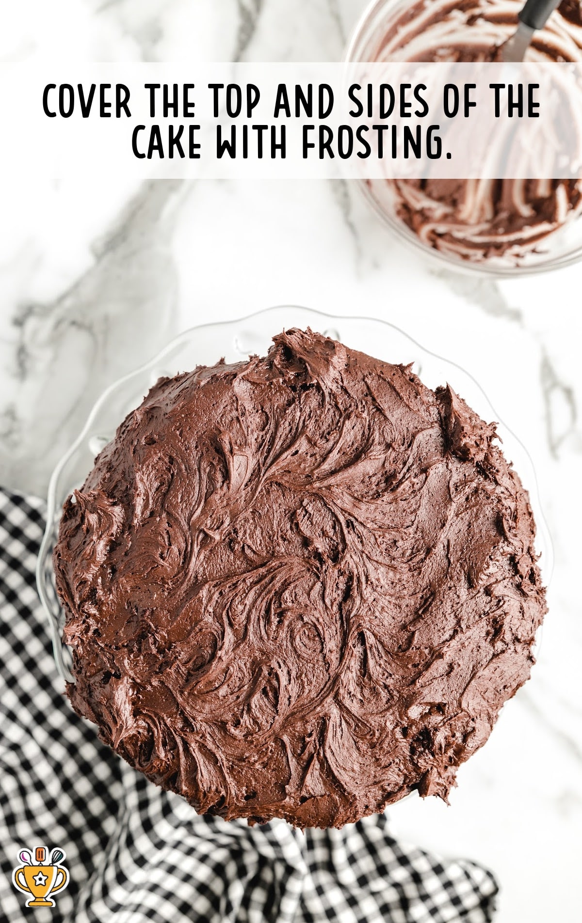 frosting covered on a cake
