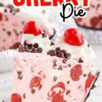 a piece of Chocolate Cherry Pie