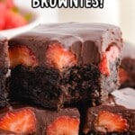 Chocolate Covered Strawberry Brownies