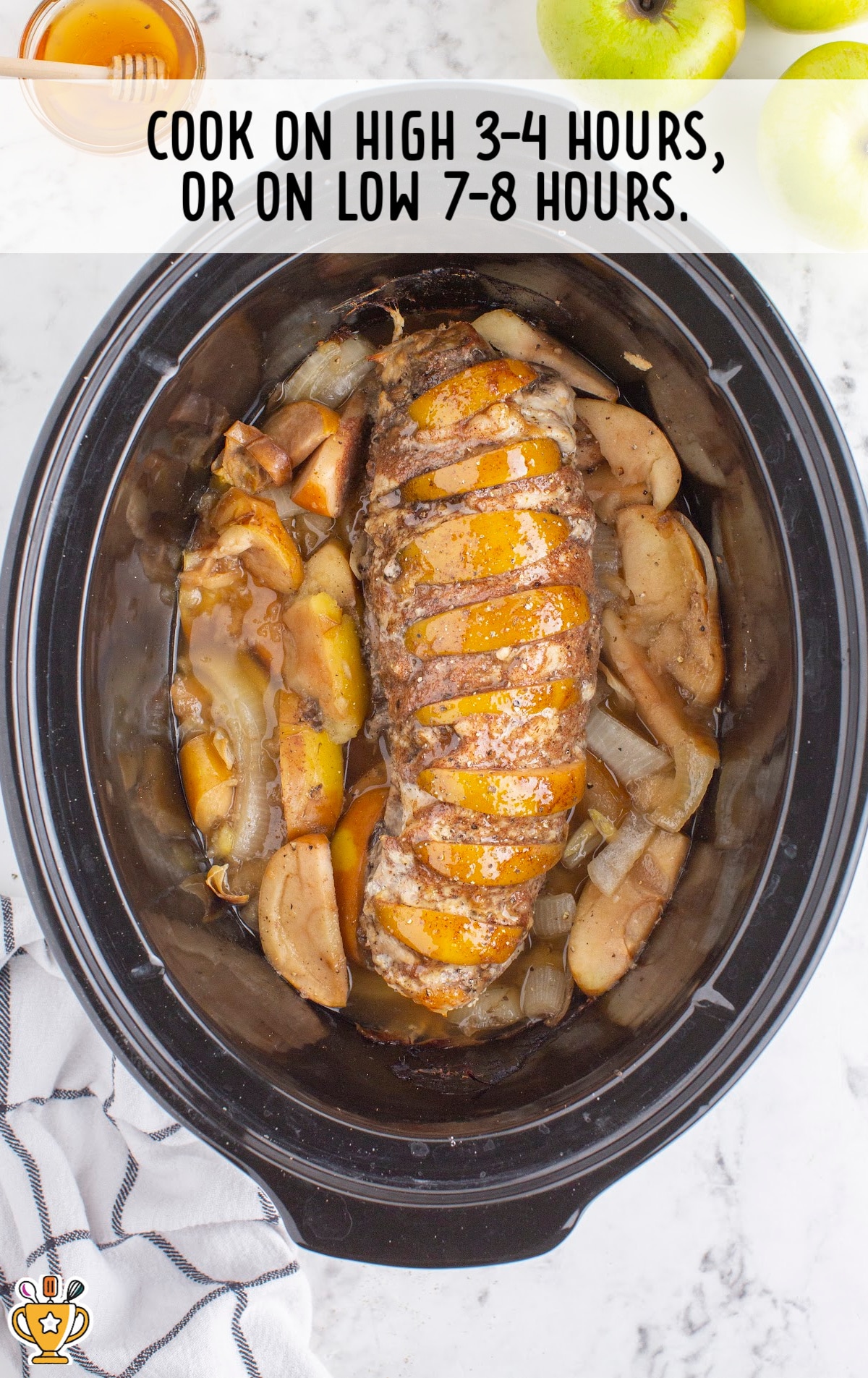 cooked Crockpot Apple Pork Tenderloin