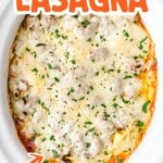 Crockpot Lasagna in a crockpot