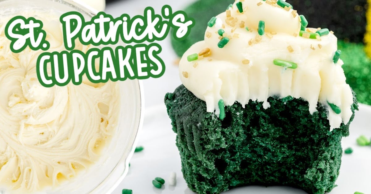 a Green Cupcake with a bite out of it.