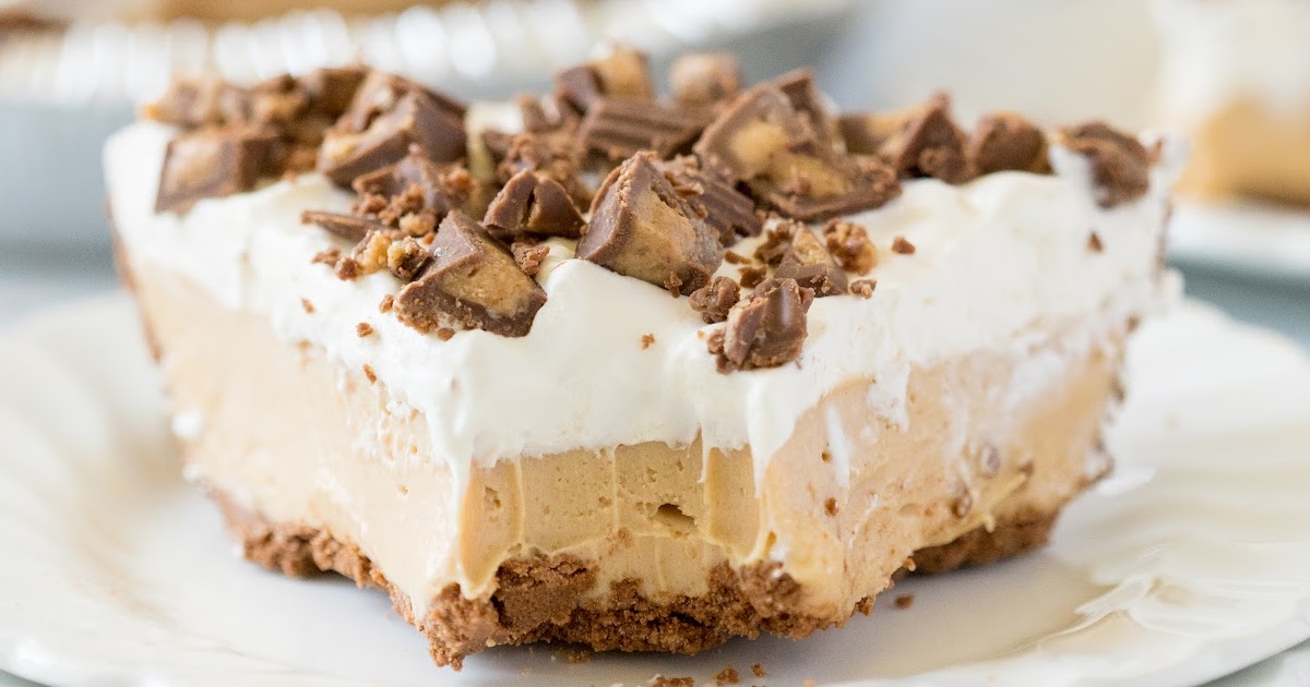 a piece of Chocolate Peanut Butter Pie on a plate