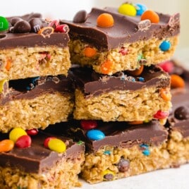 a bunch of No Bake Monster Cookies