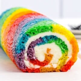 a Rainbow Roll Cake