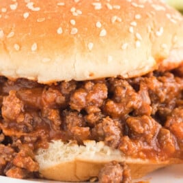 a close up photo of Homemade Sloppy Joes