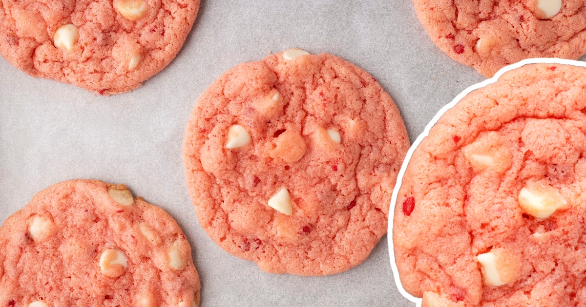Strawberry Cake Mix Cookies