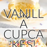 Vanilla Cupcakes on a plate