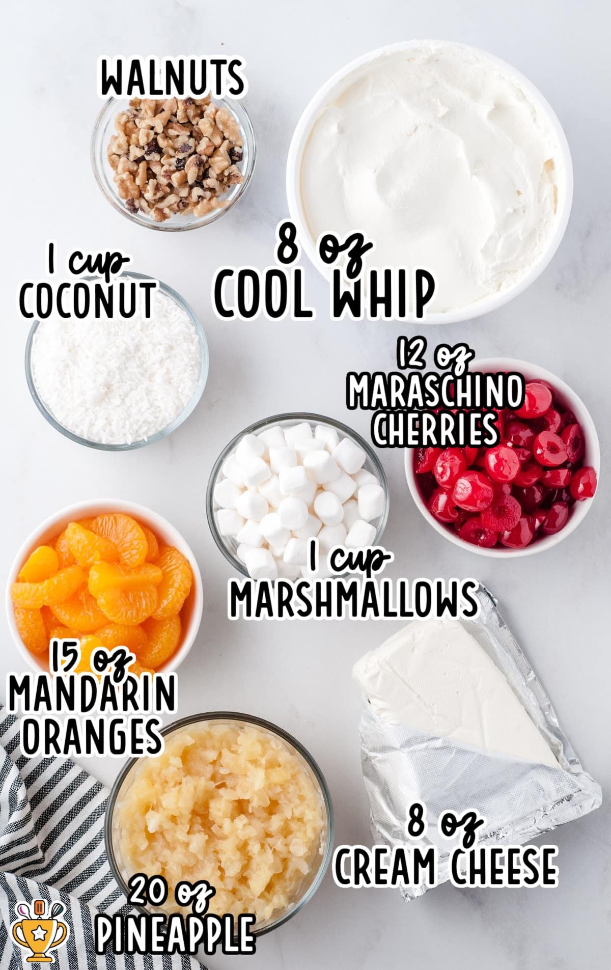 ingredients for making Ambrosia Salad