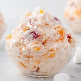 a bowl full of Ambrosia Salad