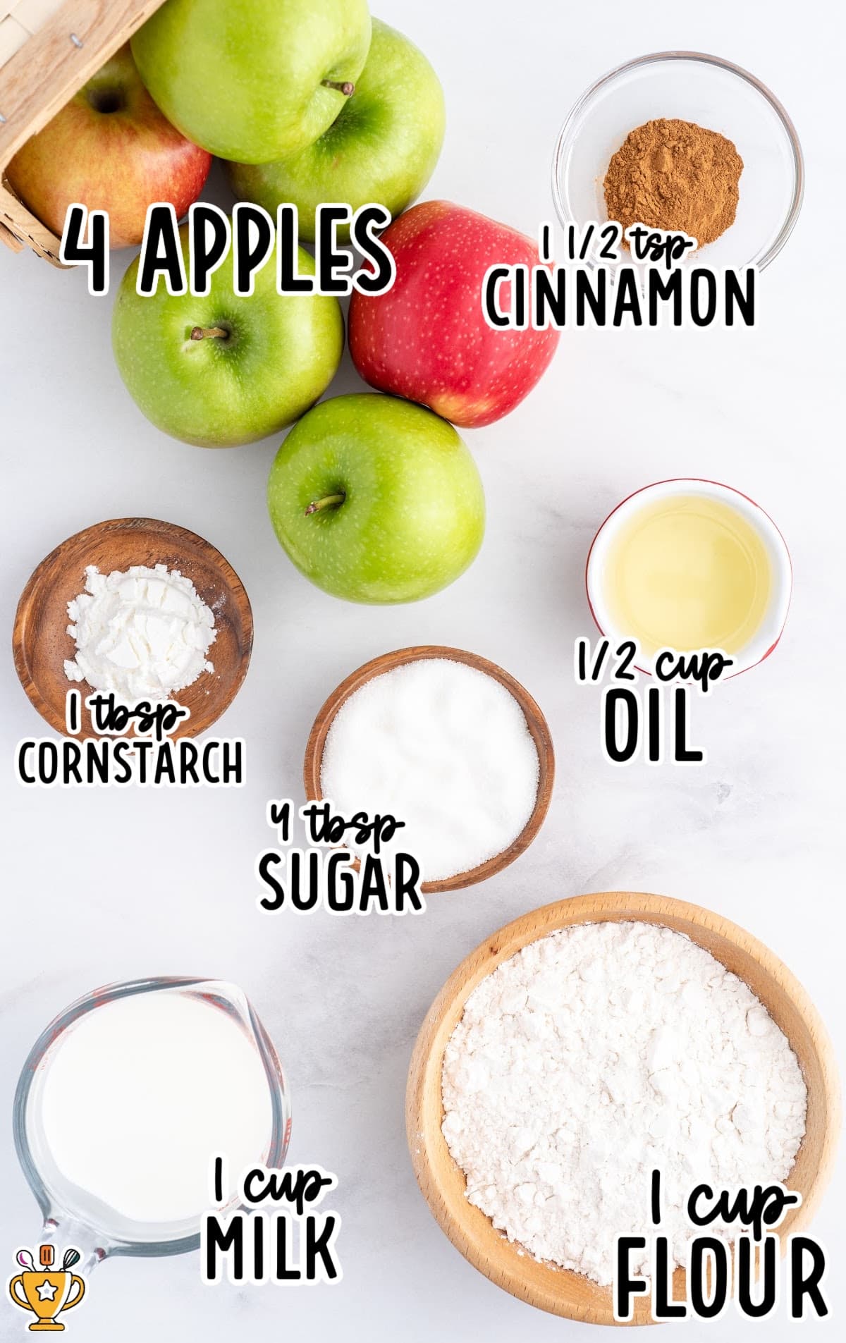 ingredients for making Apple Fries