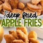 Apple Fries in a bowl and on a plate