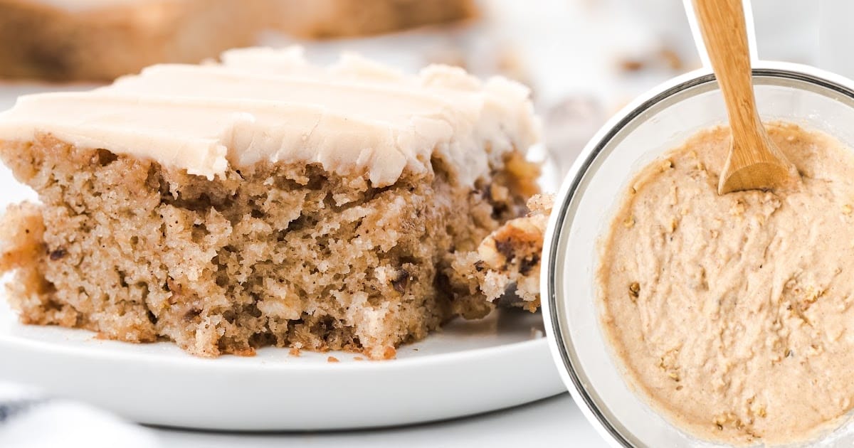 a piece of Banana Bread Brownies on a plate