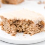 a piece of Banana Bread Brownie on a plate