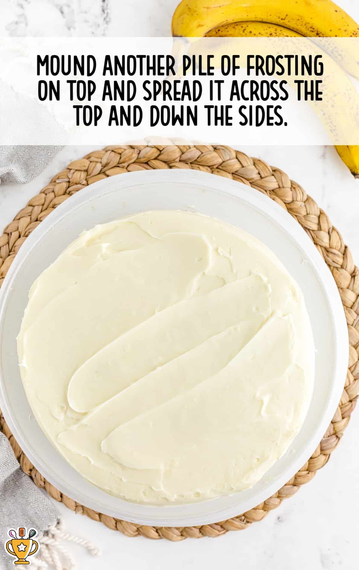 frosting on top of Banana Cake