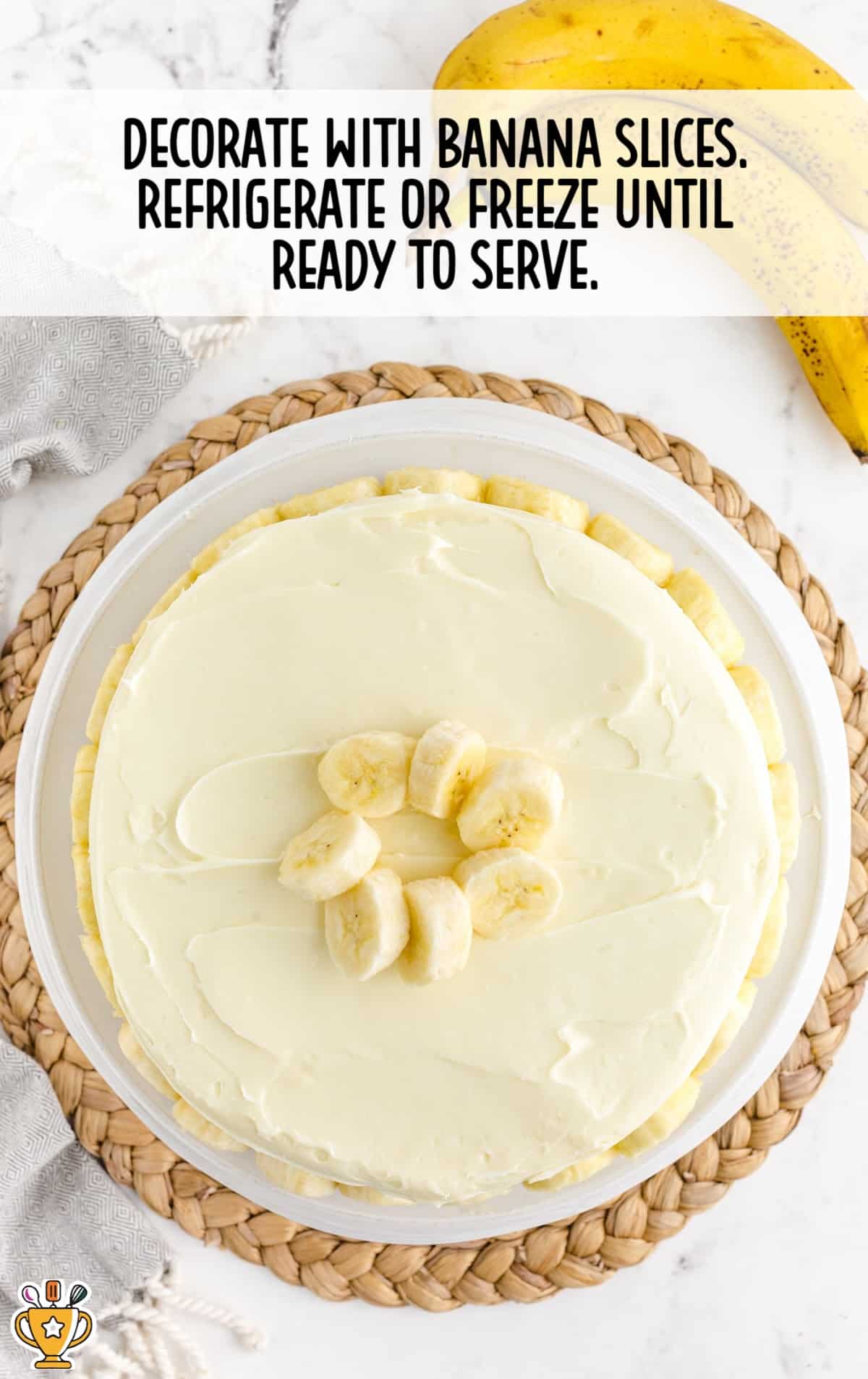 Banana Cake with banana slices on top