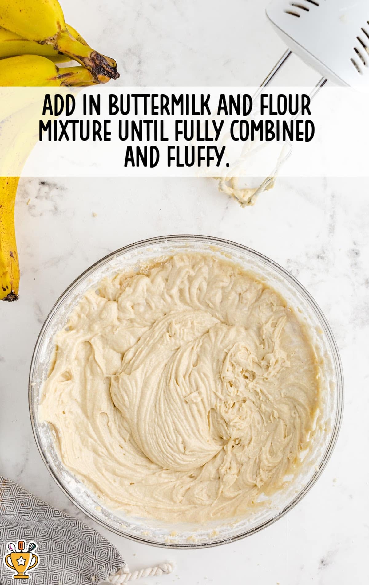 buttermilk and flour mixture combined in a bowl