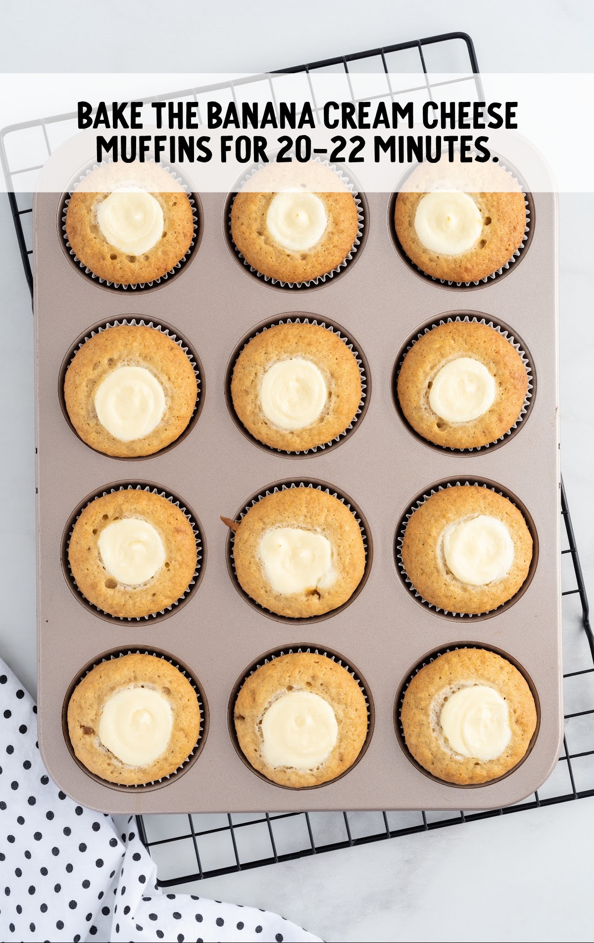 baked Banana Cream Cheese Muffins