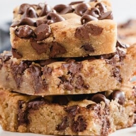 a stack of Blondies