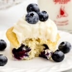 Blueberry Cupcake with a bite on it