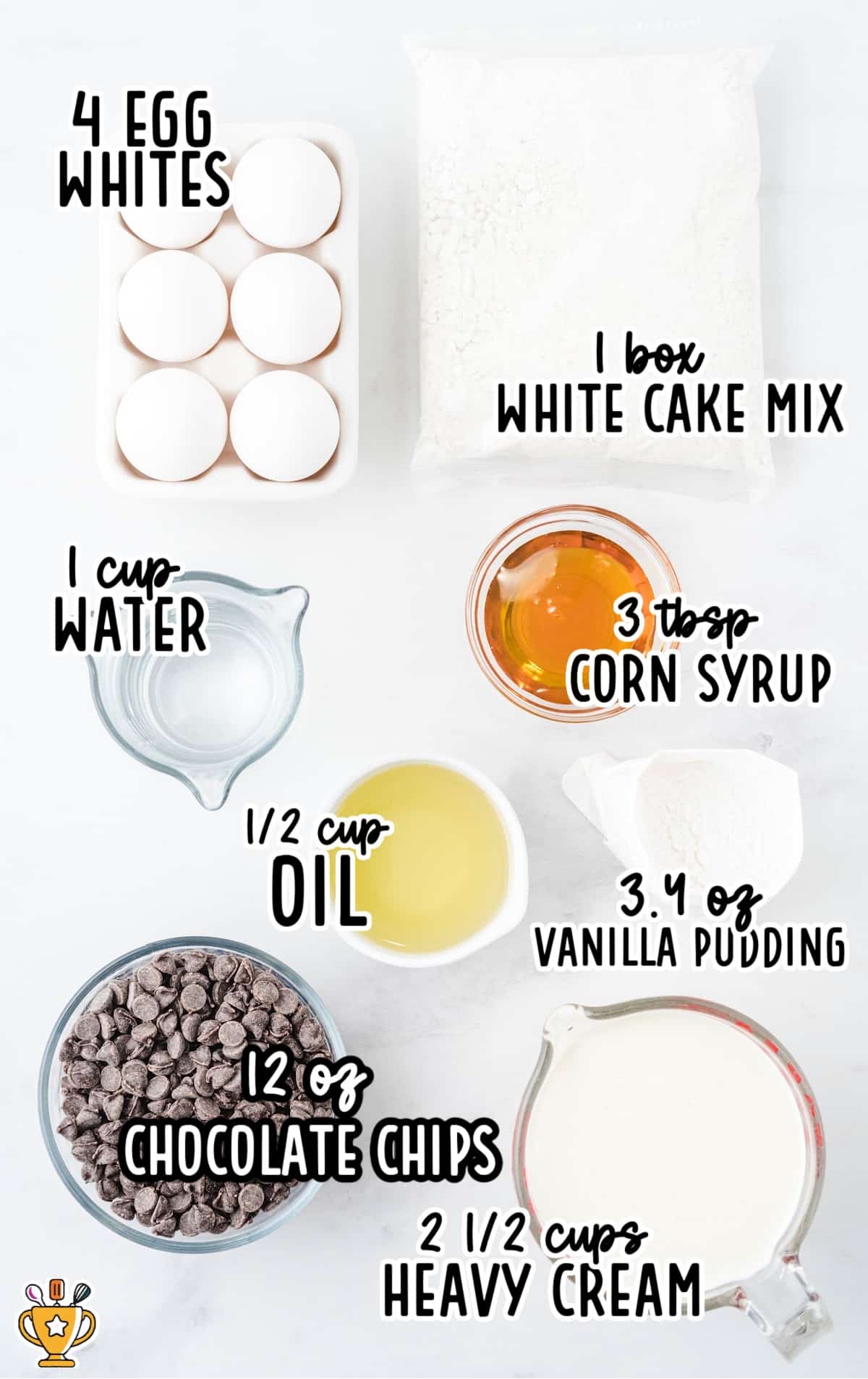 ingredients for making Boston Cream Cupcakes