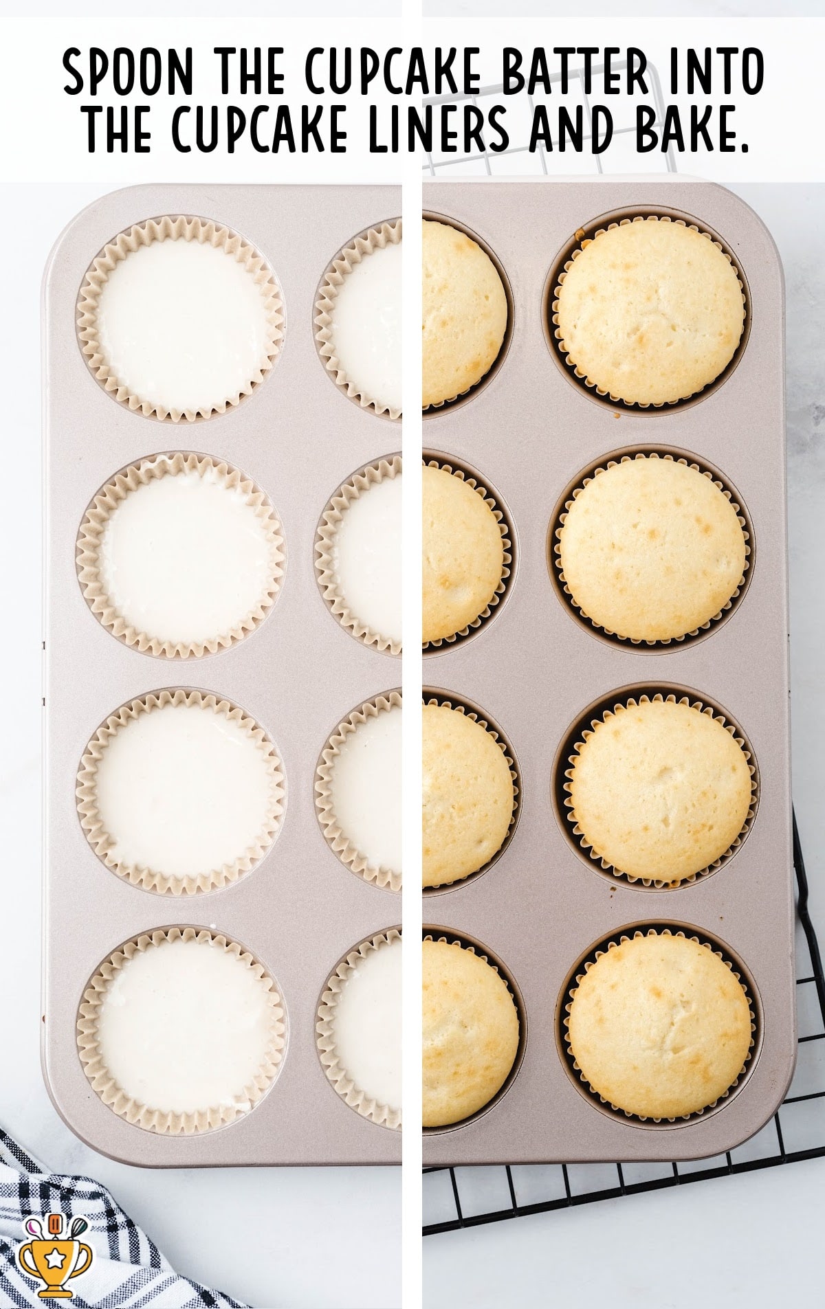 cupcake batter in the cupcake liners
