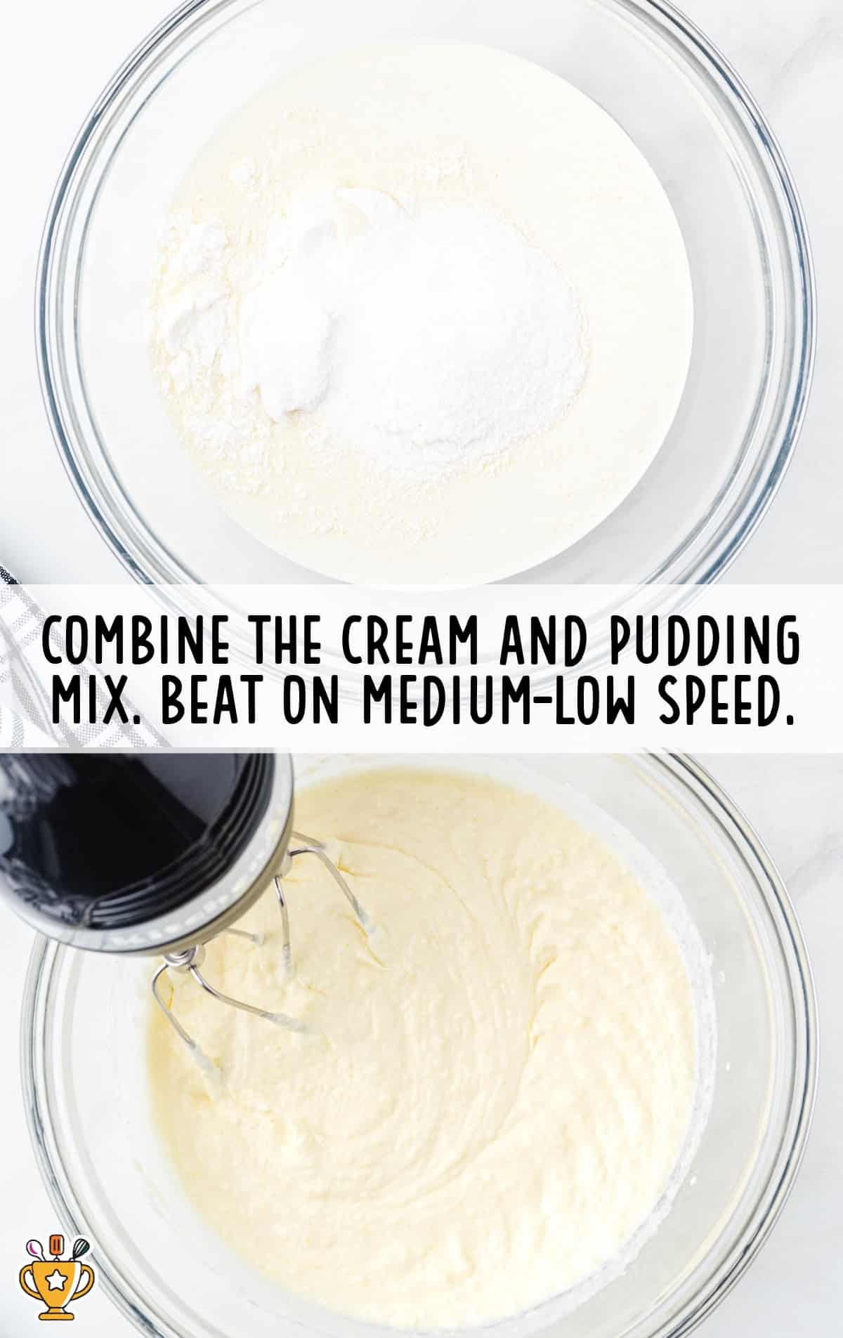 cream and pudding mix combined together