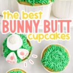a bunch of Bunny Butt Cupcakes