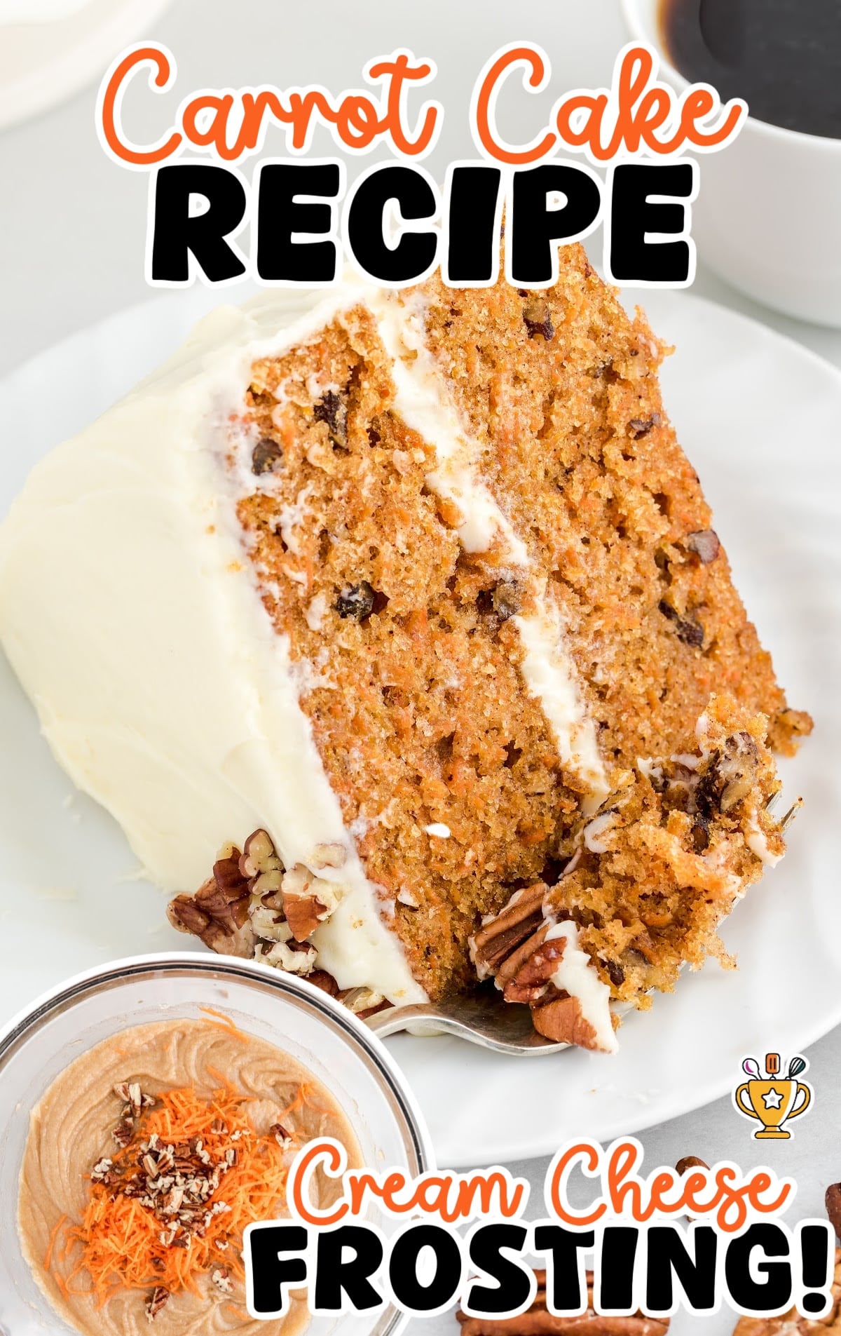 a piece of Carrot Cake on a plate