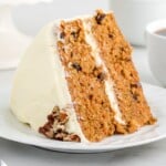 a piece of Carrot Cake on a plate