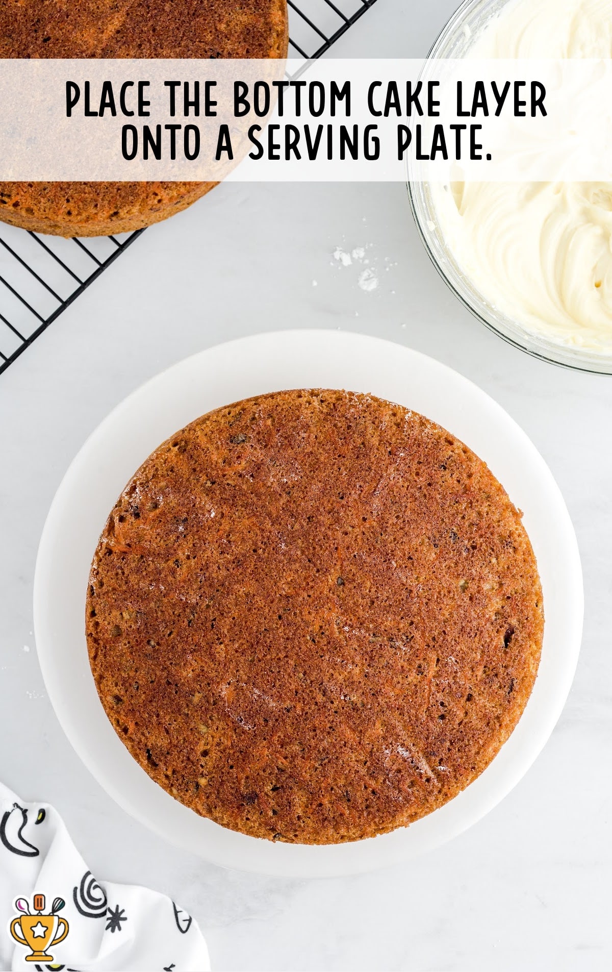 a cake placed on a serving plate