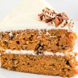 A piece of Carrot Cake on a plate