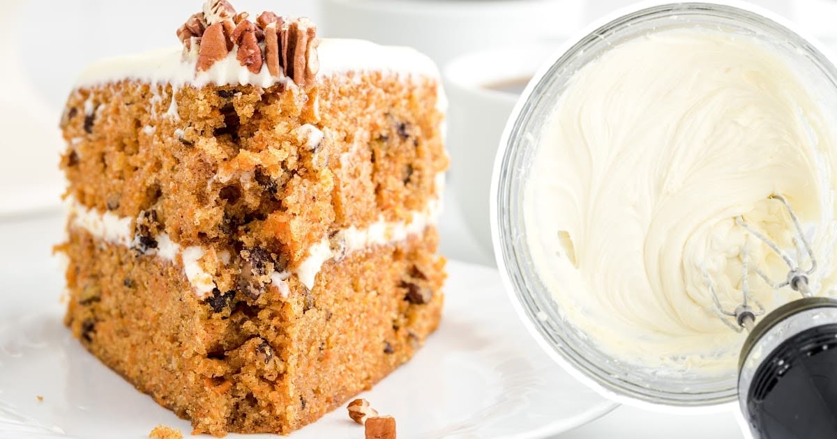 a piece of Carrot Cake on a plate