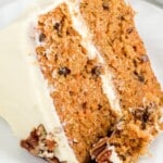 a piece of Carrot Cake on a plate